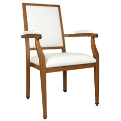 Madelina Wood-Look Metal Chair
